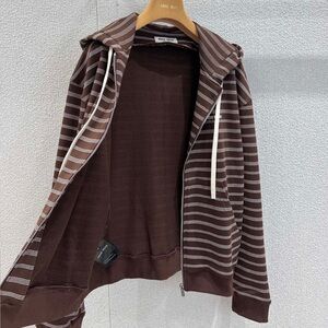 Miu Miu Brown Striped Cardigan